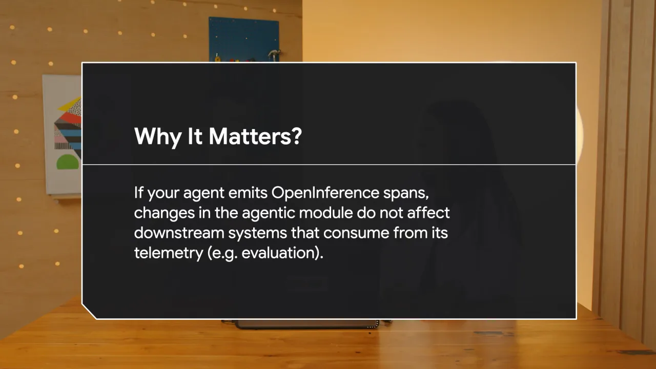 Why It Matters card: OpenInference spans decouple downstream consumers such as evaluation from the agent's internals