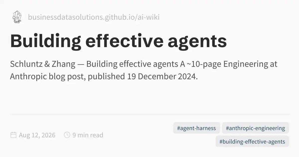 Building effective agents