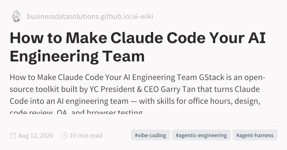 How to Make Claude Code Your AI Engineering Team