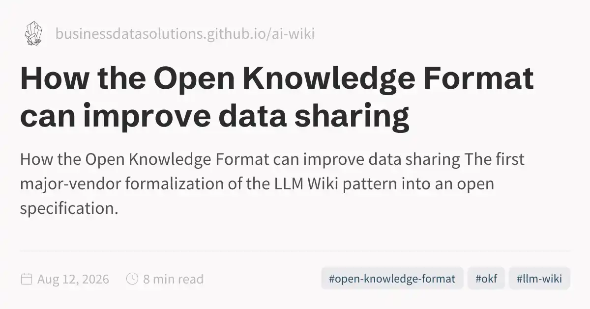 How the Open Knowledge Format can improve data sharing